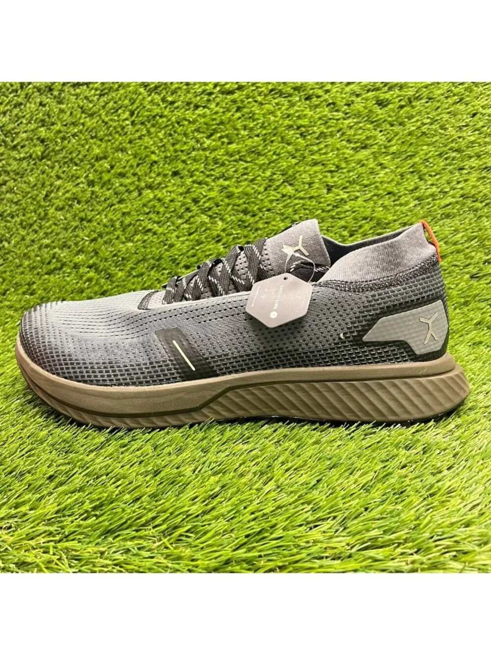Flux Adapt Trail Runner Gray Olive Mens Size 13 Athletic Knit Shoes Sneakers